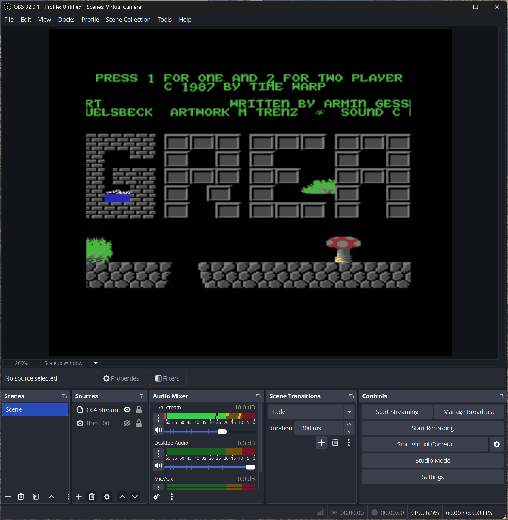 C64 Stream in action